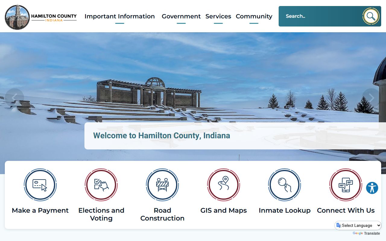 Fishers Hamilton County government website for court records access