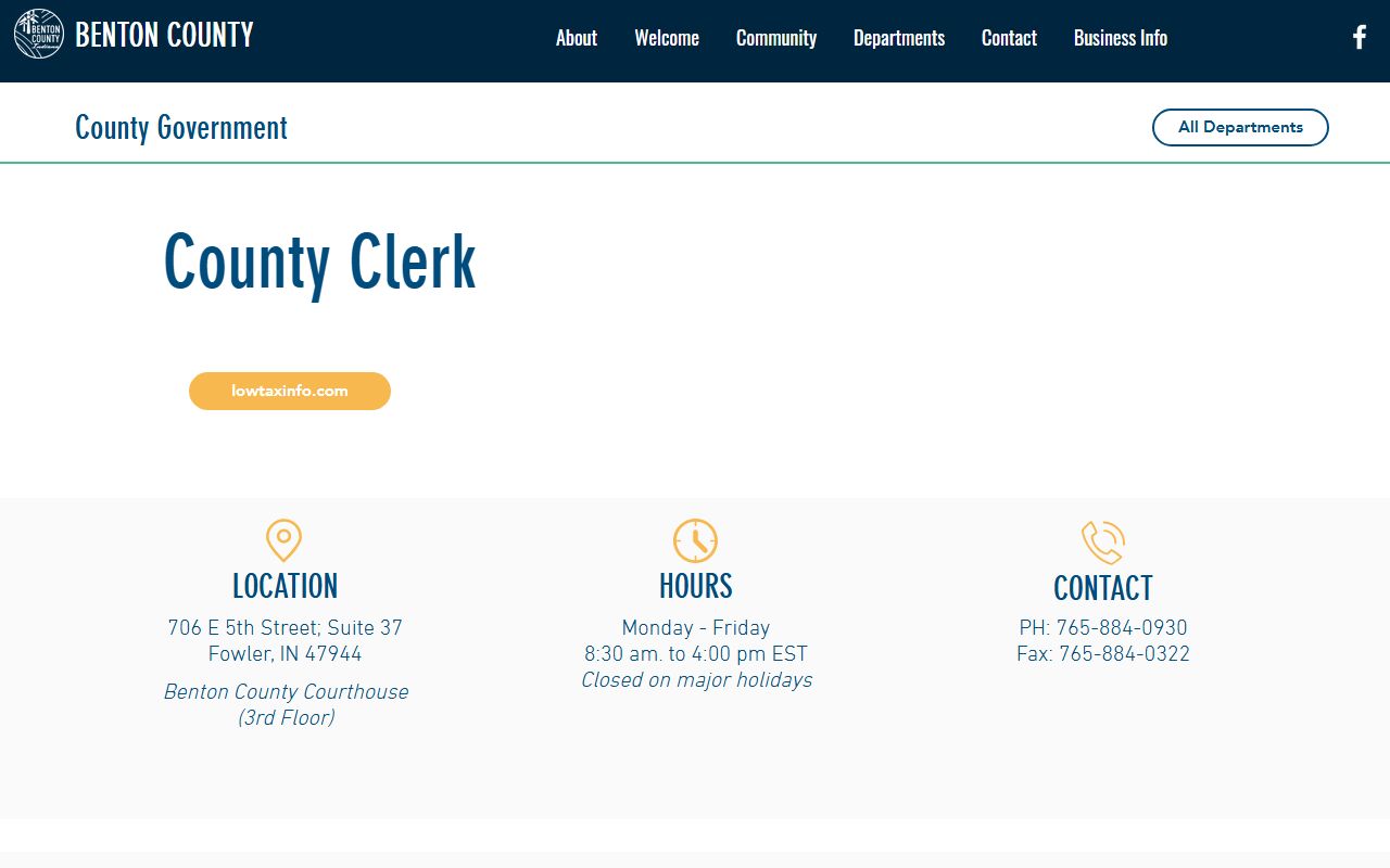 Benton County Clerk of Courts office for court records