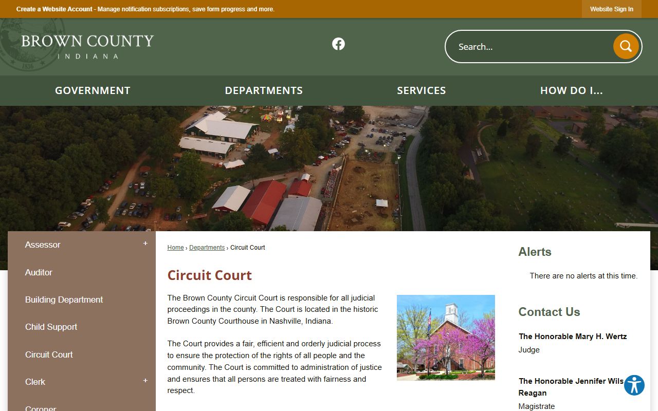 Brown County Circuit Court information page