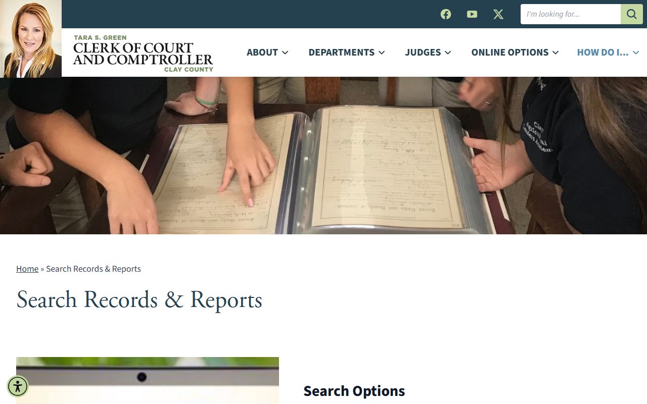 Clay County clerk records search portal