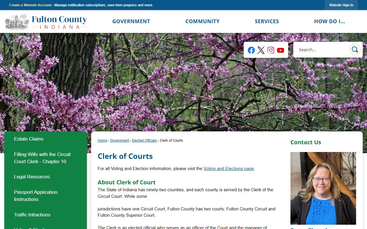 Fulton County Clerk of Courts office page for records and filings