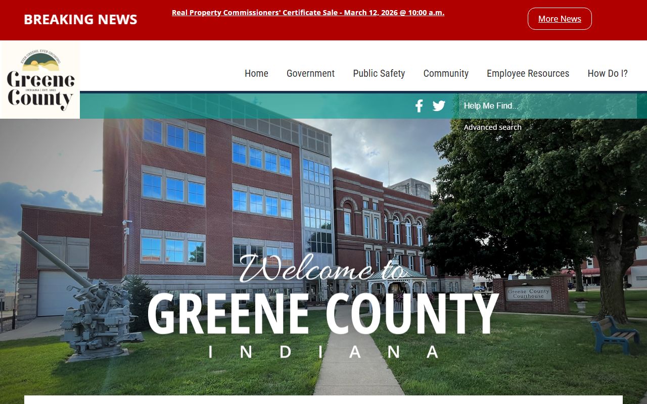 Greene County Clerk of Courts office page for court records