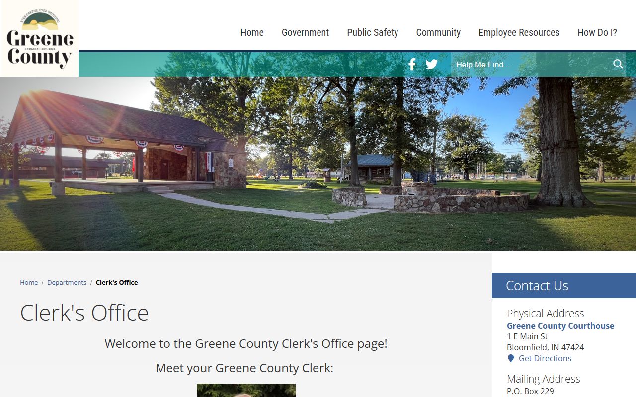 Greene County court records information page