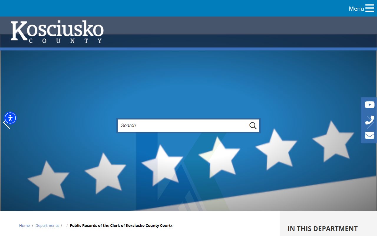 Kosciusko County court records search portal