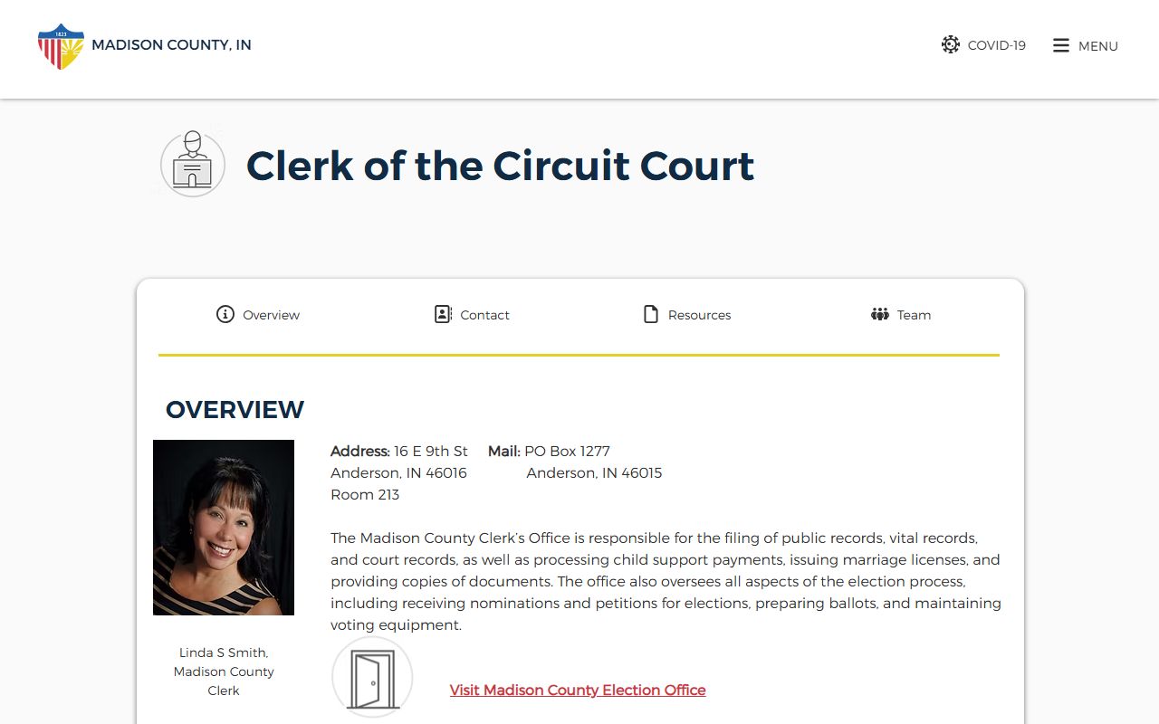 Madison County Clerk of Circuit Court office website for court records